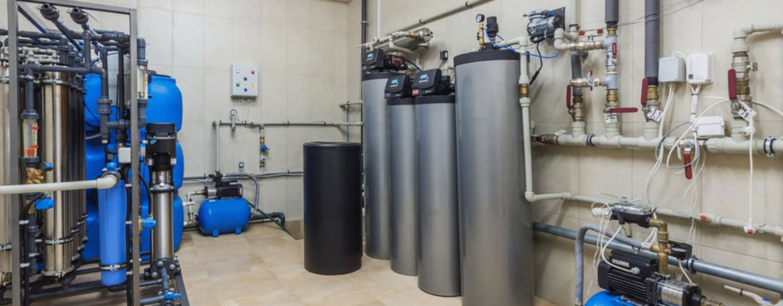 plumbing water softener diagram